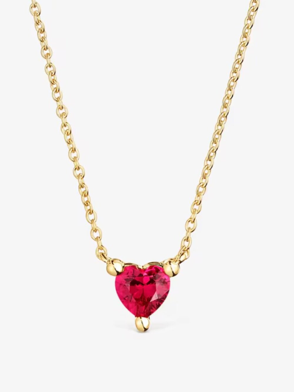 Tous Short 18K gold vermeil Necklace with lab-grown ruby Garden of Love LGG